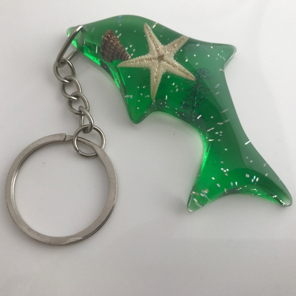Accessories - Key chain Car Key Ring Keys Holder Green Dolphin